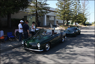 karmann ghia at 1st checkpoint